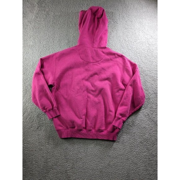 Cabela's Hoodie Womens Medium Pullover Sweatshirt Cotton Poly Spellout Pink - Picture 10 of 15